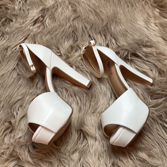 IDIFU Jana Platform Chunky High Heels Peep Toe Ankle Strap Wedding Bridal Party - Picture 5 of 13